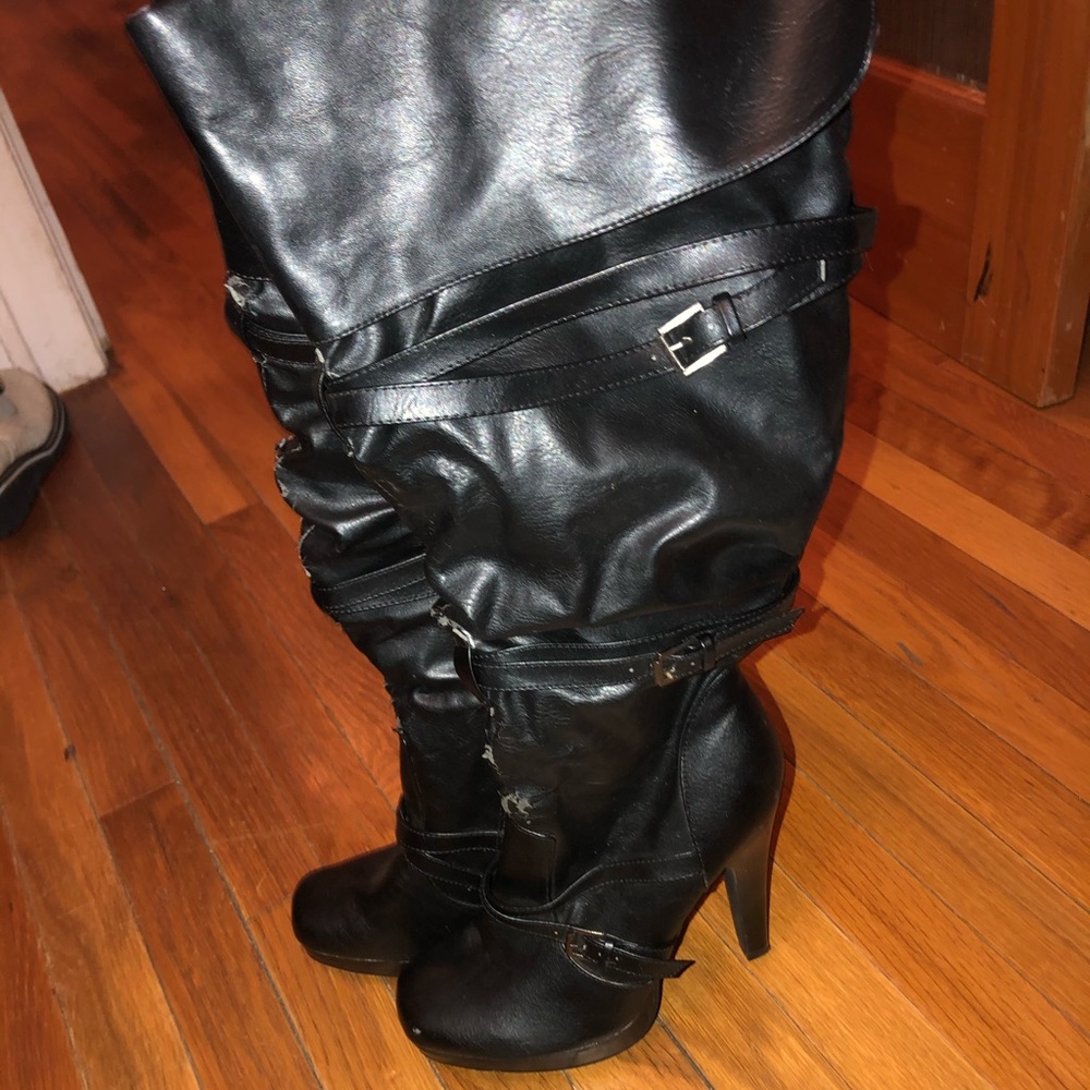 At knee boots